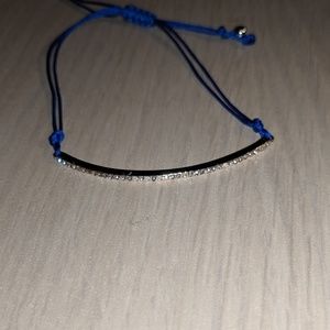 Silver and blue bracelet